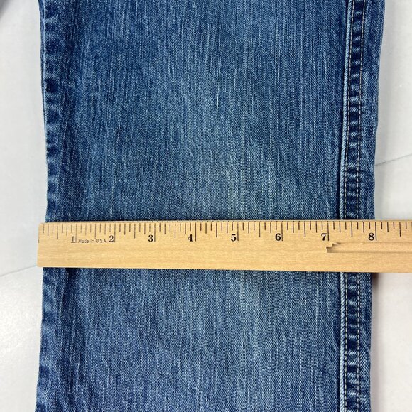 Y2K Calvin Klein Jeans Women's Measured 30x29* Slim Boot Cut Blue Denim Tag 10 - Picture 13 of 16